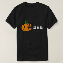 面白いハロウィーンパンプキ食べン幽霊、ゲーマーギフト Tシャツ
