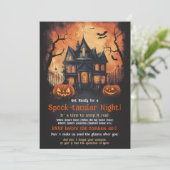 面白いハロウィーンパーティの招待状 招待状 (スタンド正面)