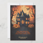 面白いハロウィーンパーティの招待状 招待状 (裏面)