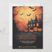 面白いハロウィーンパーティの招待状 招待状 (裏面)