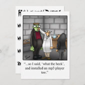 面白いハロウィーンパーティの招待状 招待状 (正面/裏面)