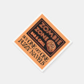 面白いハロウィーンパーティードリンクファジーへそ スタンダードカクテルナプキン (角)