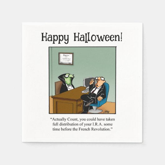 面白いハロウィーンパーティーナプキンス スタンダードカクテルナプキン (正面)