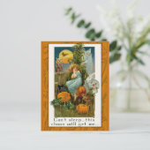 面白いハロウィーンピエロカード ポストカード (スタンド正面)