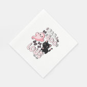 面白いハロウィーンピンク幽霊スプオクタクタキュラキャットファブBO スタンダードランチョンナプキン (角)