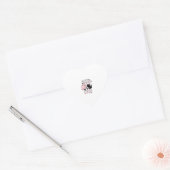 面白いハロウィーンピンク幽霊スプオクタクタキュラキャットファブBO ハートシール (封筒)