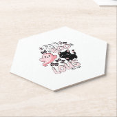 面白いハロウィーンピンク幽霊スプオクタクタキュラキャットファブBO ペーパーコースター (アングル)