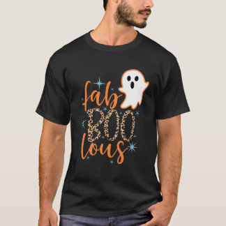 面白いハロウィーンファブブーブロースファブアフル幽霊ウーメンズ Tシャツ