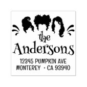 面白いハロウィーンフカスポッカスシスター差出人住所 セルフインキングスタンプ (デザイン)