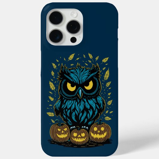 面白いハロウィーンフクロウ Case-Mate iPhoneケース (裏面)