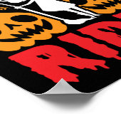 面白いハロウィーンフリーブロムライド魔女かぼちゃ ポスター (角)