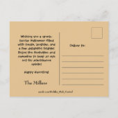 面白いハロウィーンブルシートブルズ幽霊 ポストカード (裏面)