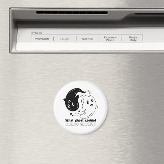 面白いハロウィーンブーのまわりに何来幽霊のまわりに マグネット (インサイチュ (食洗機))