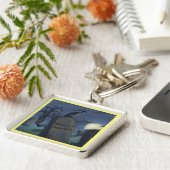 面白いハロウィーンヘッドストーン漫画ジャンボキーチェーン キーホルダー (側面)