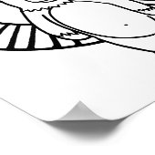 面白いハロウィーンベアのカラーリングページ ポスター (角)