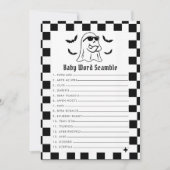 面白いハロウィーンベビー単語スカンブルゲームカード 招待状 (正面)