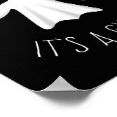 面白いハロウィーンポスター – Holey Sheetそれは幽霊 ポスター (角)