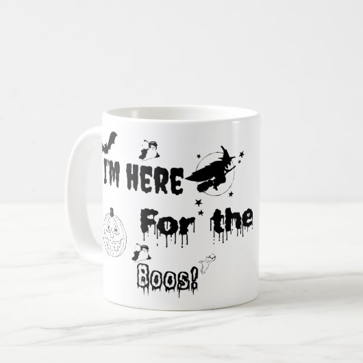 面白いハロウィーンマグデザイン コーヒーマグカップ (正面左)