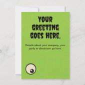 面白いハロウィーンミイムカードまたは招待状 招待状 (裏面)