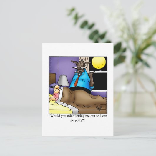 面白いハロウィーンユーモアのはがき ポストカード (スタンド正面)