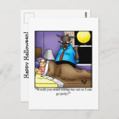 面白いハロウィーンユーモアのはがき ポストカード (正面/裏面)