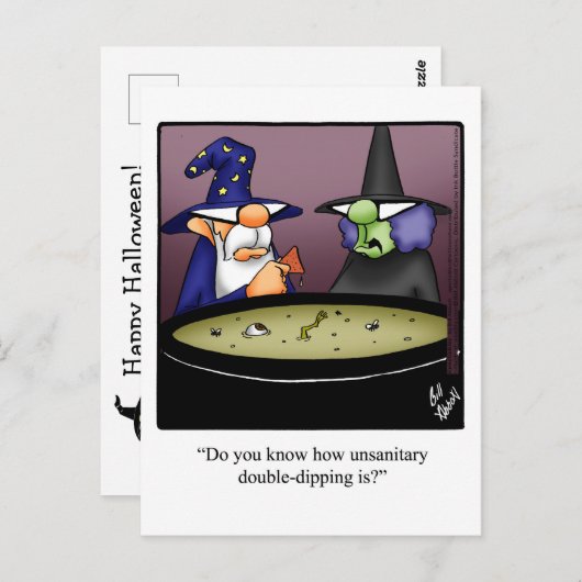 面白いハロウィーンユーモアのはがき ポストカード (正面/裏面)