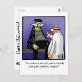 面白いハロウィーンユーモアのはがき ポストカード (正面/裏面)