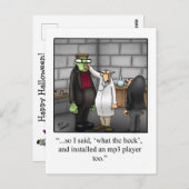面白いハロウィーンユーモアのはがき ポストカード (正面/裏面)