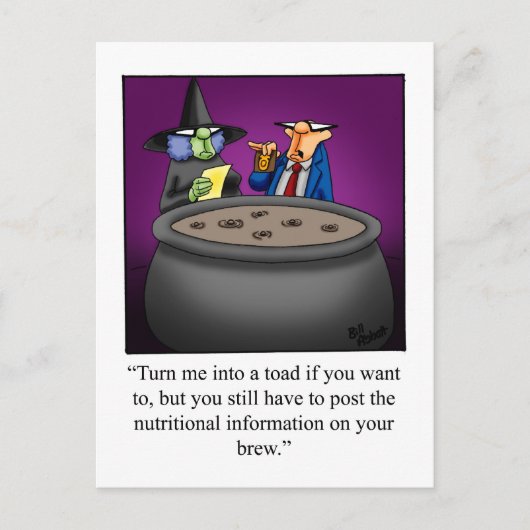 面白いハロウィーンユーモアのはがき ポストカード (正面)