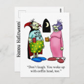 面白いハロウィーンユーモアのはがき ポストカード (正面/裏面)