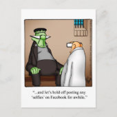 面白いハロウィーンユーモアのはがき ポストカード (正面)