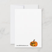 面白いハロウィーンユーモアのグリーティングカード (裏面)