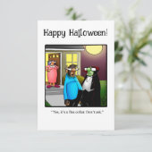 面白いハロウィーンユーモアのグリーティングカード (スタンド正面)