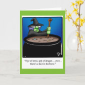 面白いハロウィーンユーモアのグリーティングカード カード (黄色い花)