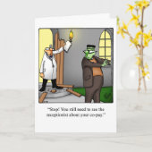 面白いハロウィーンユーモアのグリーティングカード カード (黄色い花)