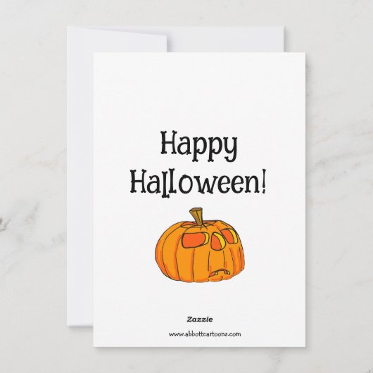 面白いハロウィーンユーモアのグリーティングカード シーズンカード (裏面)