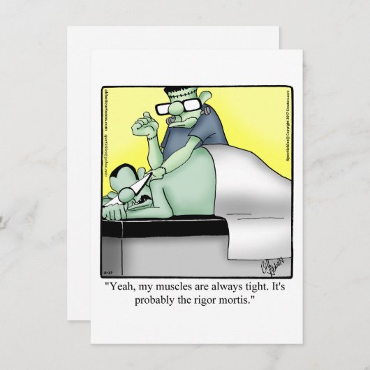 面白いハロウィーンユーモアのグリーティングカード シーズンカード (正面/裏面)