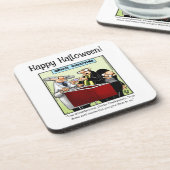 面白いハロウィーンユーモアのコースター コースター (左側)