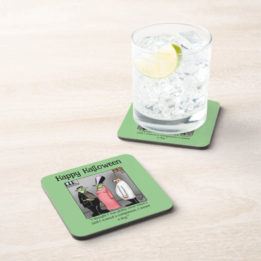 面白いハロウィーンユーモアのコースター コースター (右側)