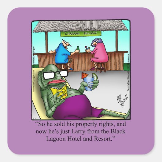 面白いハロウィーンユーモアのシール スクエアシール (正面)