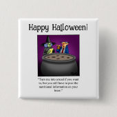 面白いハロウィーンユーモアのボタンギフト/好意 缶バッジ (正面)