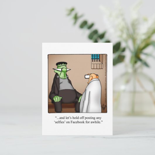 面白いハロウィーンユーモアのポストカード「斑点」 ポストカード (スタンド正面)