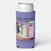 面白いハロウィーンユーモアクーラーボックスギフト スリム缶クーラー (Seltzer正面)