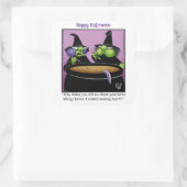 面白いハロウィーンユーモアスクウェアのシール スクエアシール (バッグ)