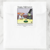 面白いハロウィーンユーモアハロウィーンステッカー スクエアシール (バッグ)