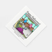 面白いハロウィーンユーモアランチョンナプキンズ スタンダードランチョンナプキン (角)