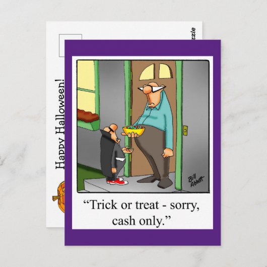 面白いハロウィーンユーモア葉書「斑点」 ポストカード (正面/裏面)