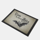 面白いハロウィーンヴァンパイア来こうもりインして一口 ドアマット (アングル)