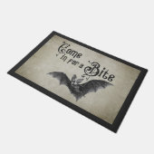 面白いハロウィーンヴァンパイア来こうもりインして一口 ドアマット (アングル)