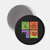 面白いハロウィーン今年の最も素晴らしい時間 マグネット (正面/裏面)